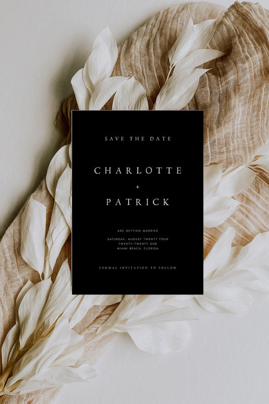 Charlotte Minimalist Save the Date Template