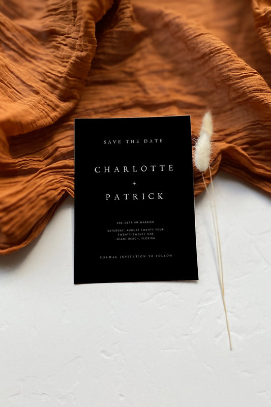 Charlotte Minimalist Save the Date Template