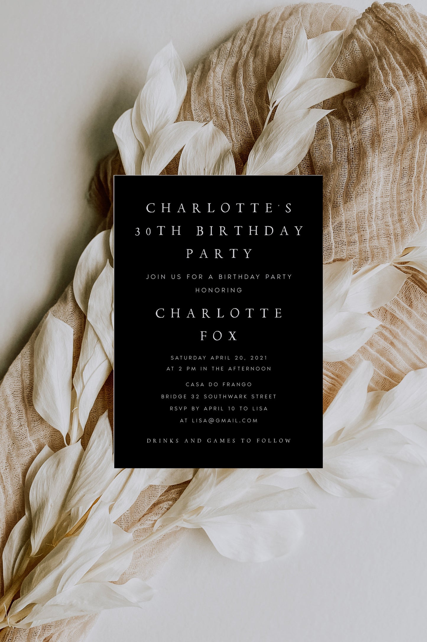 Charlotte Modern Birthday Party Invitation Template