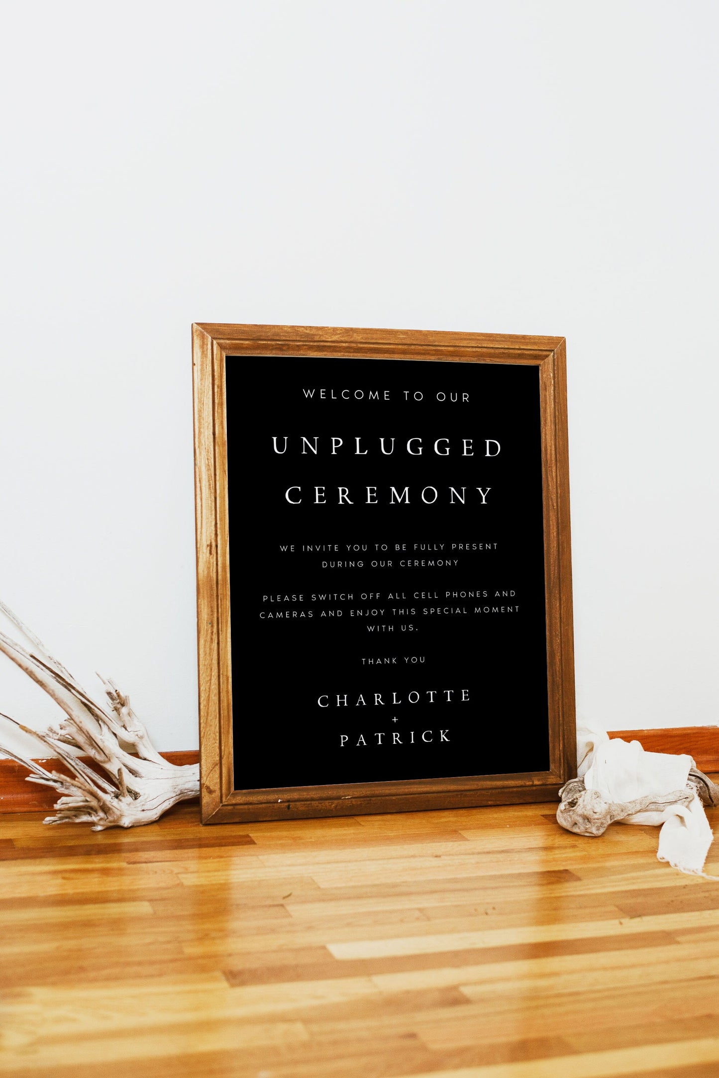 Charlotte Printable Unplugged Ceremony Sign