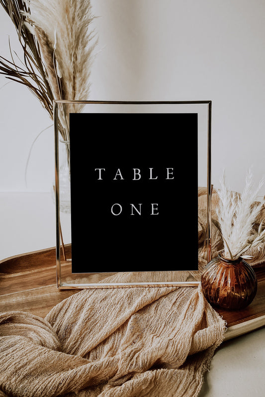 Charlotte Modern Wedding Table Number Template