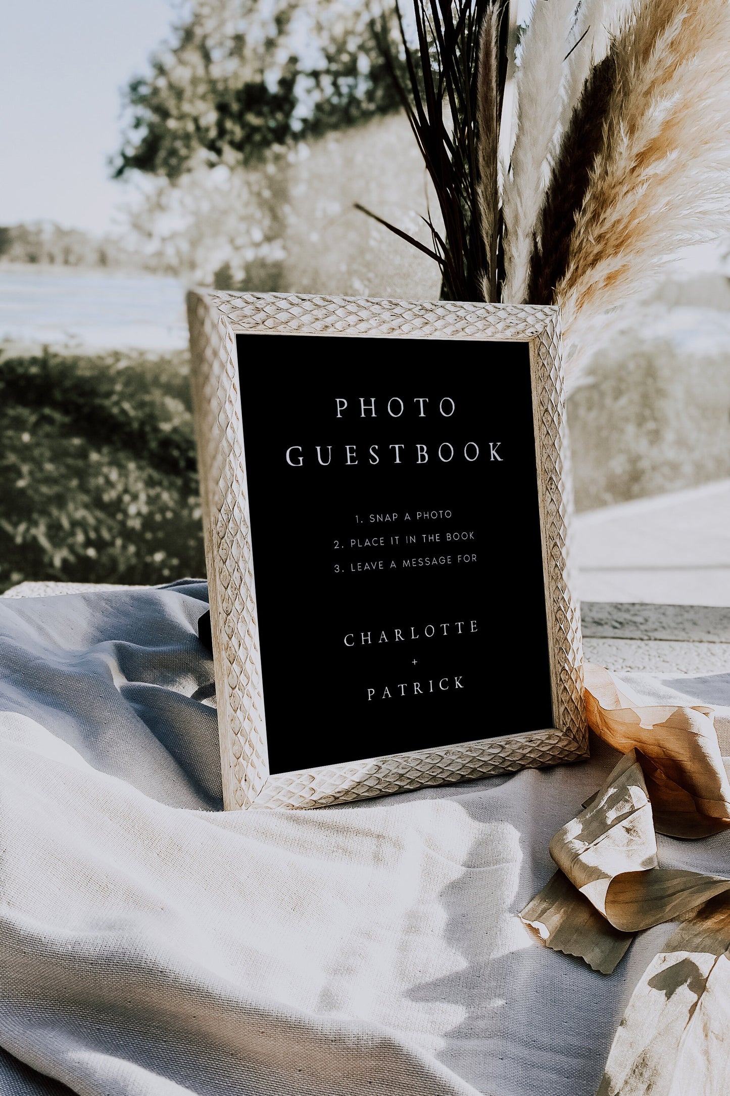 Charlotte Modern Photo Guestbook Sign Template