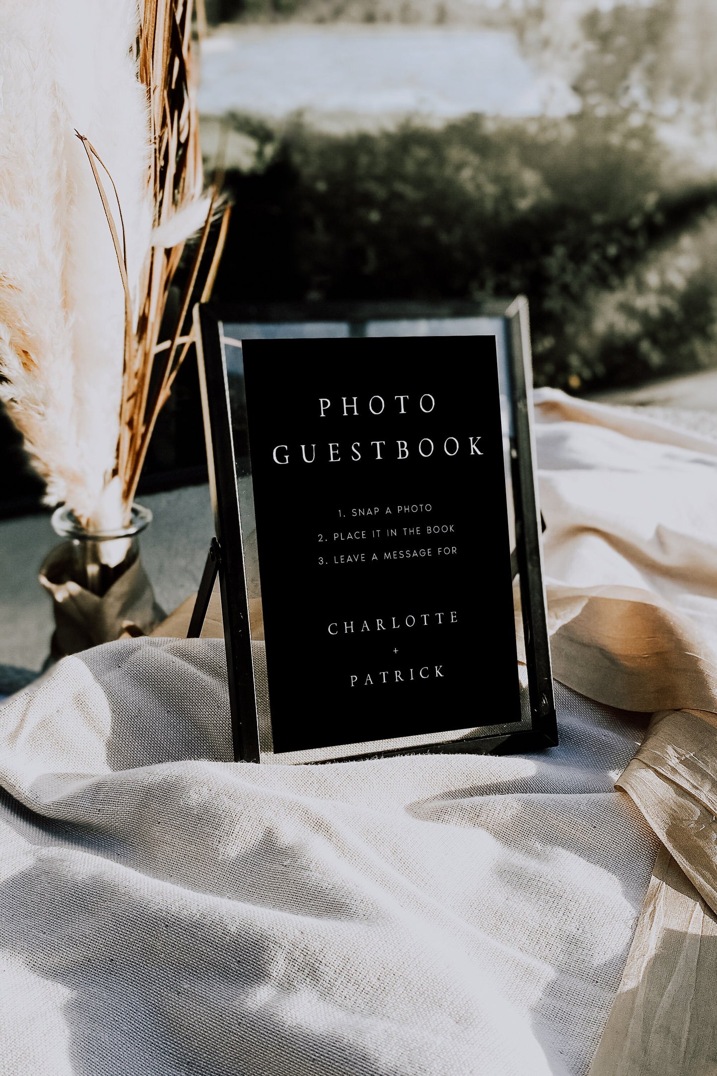 Charlotte Modern Photo Guestbook Sign Template