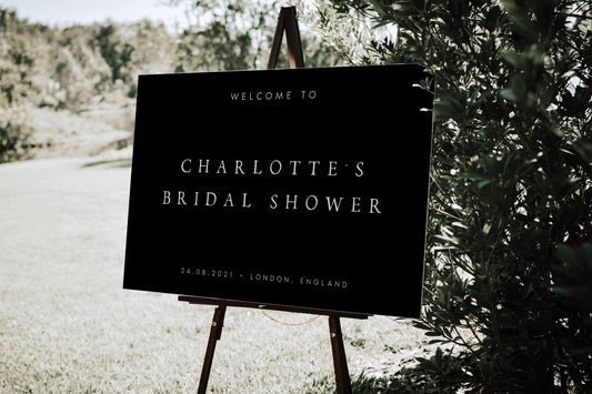 Charlotte Modern Bridal Shower Welcome Sign