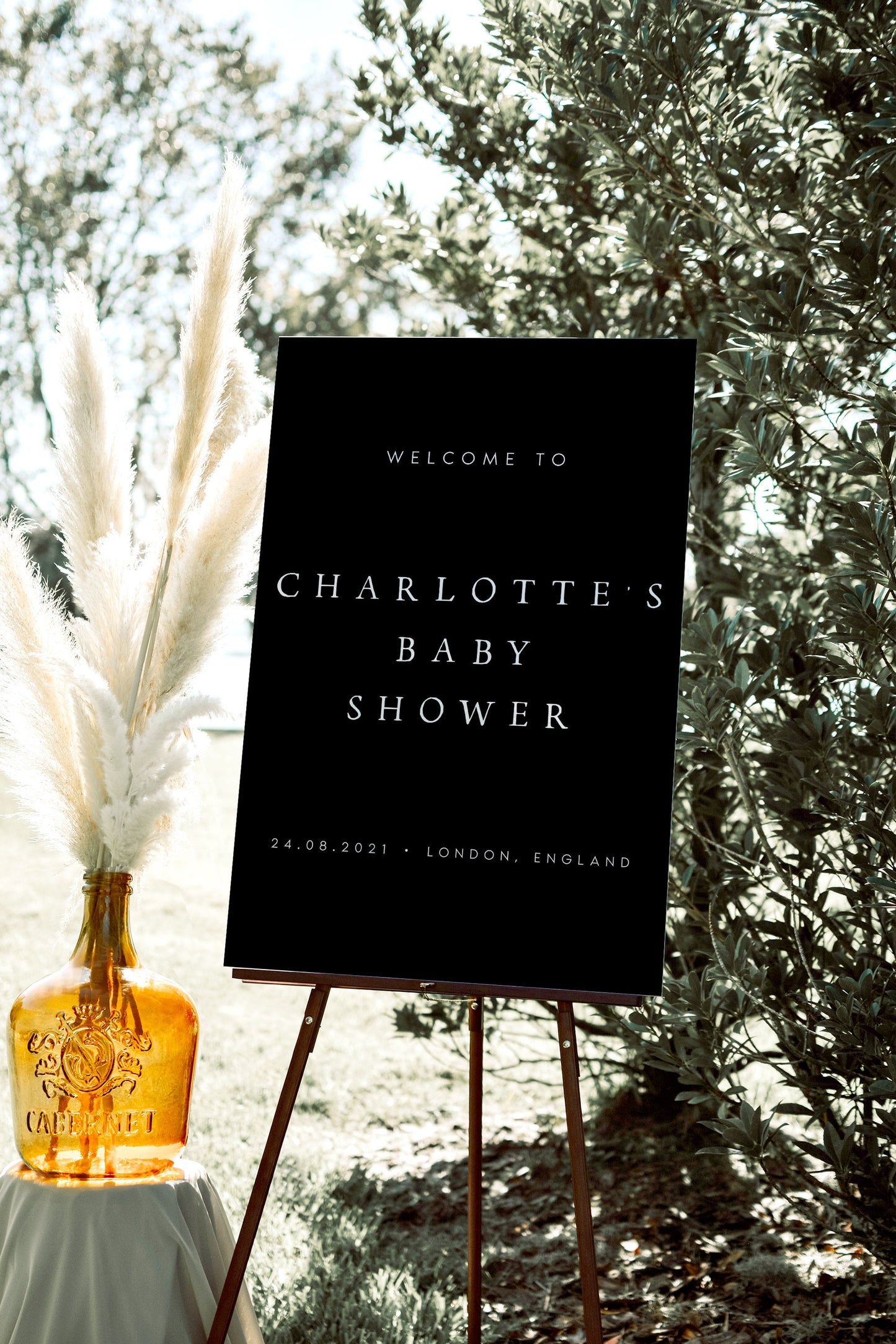 Charlotte Baby Shower Welcome Sign PRINTABLE