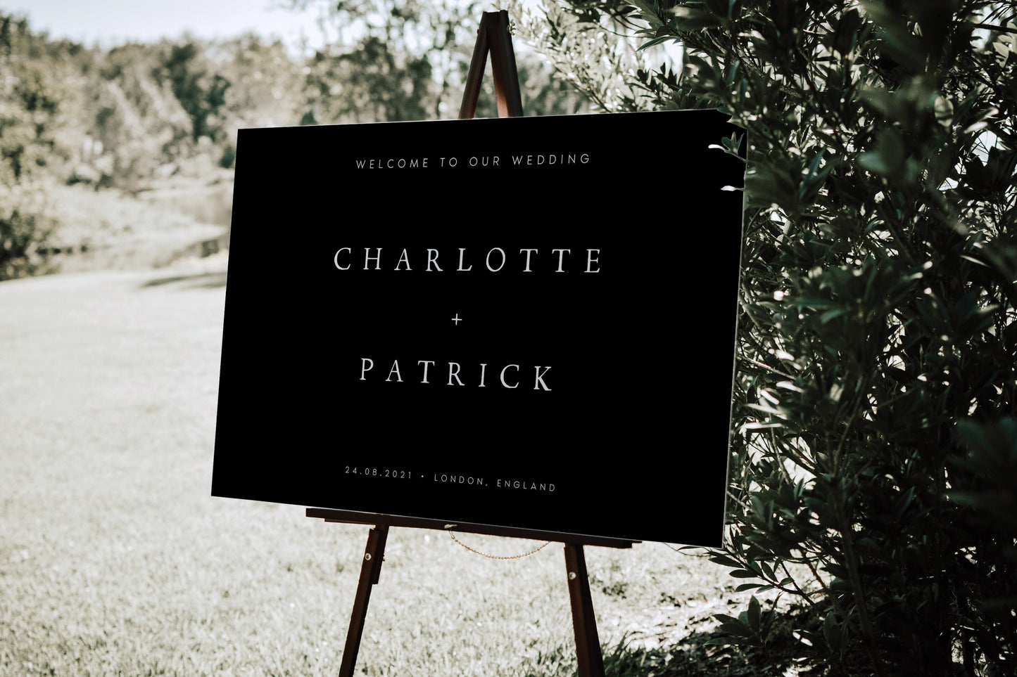 Charlotte Modern Wedding Welcome Sign