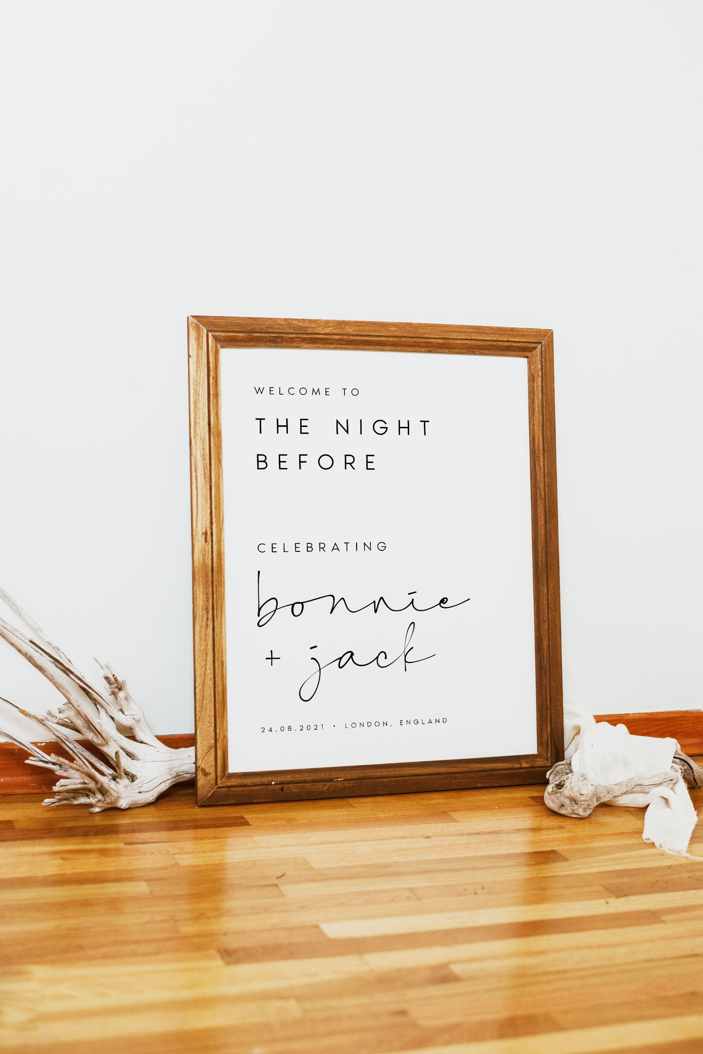 Bonnie Modern Rehearsal Dinner Sign