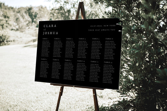 Clara Modern Wedding Seating Chart Template