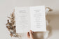 Elizabeth Minimal Foldable Wedding Program & Timeline Template