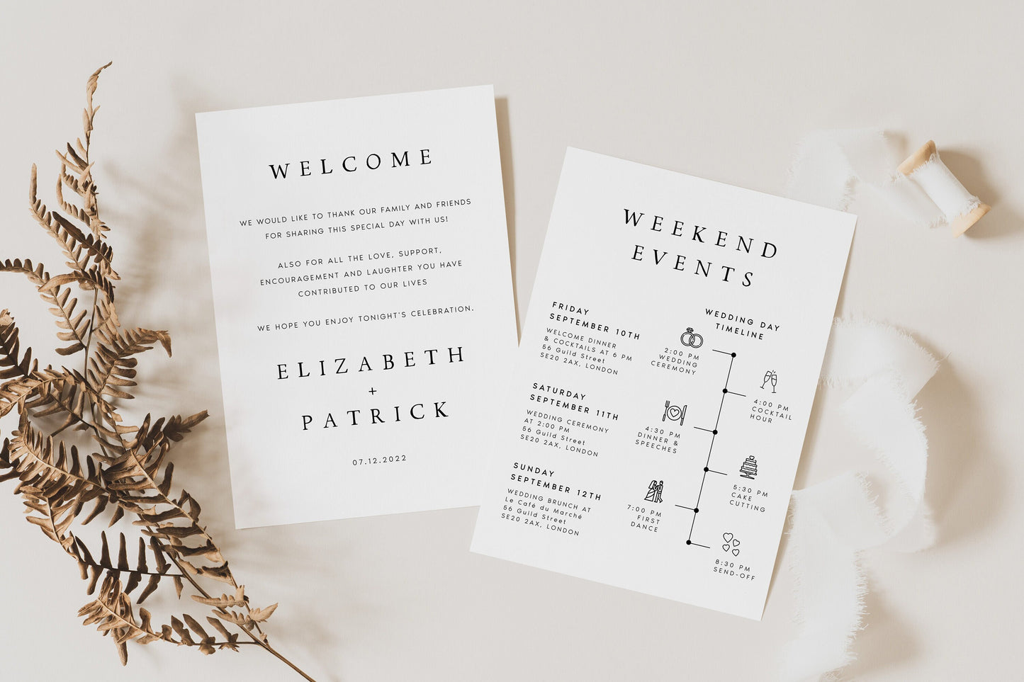 Elizabeth Minimalist Welcome Letter