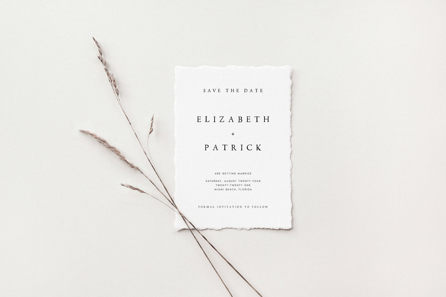 Elizabeth Minimalist Save The Date Template