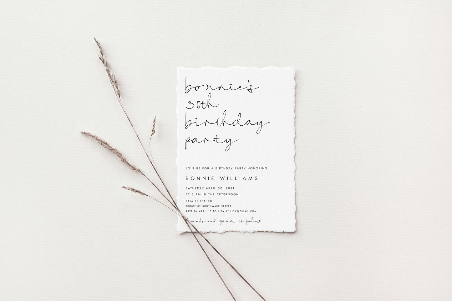 Bonnie Birthday Invitation Template