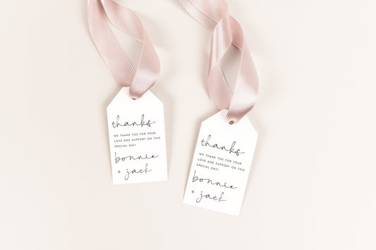 Bonnie Minimalist Thank You Favor Tag Template