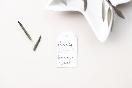 Bonnie Minimalist Thank You Favor Tag Template