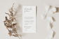 Bonnie Minimalist Wedding Table Thank You Card Template