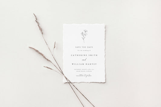 Catherine Botanical Save the Date Invitation