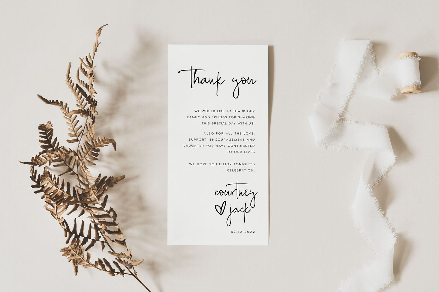 Courtney Modern Thank You Card Template