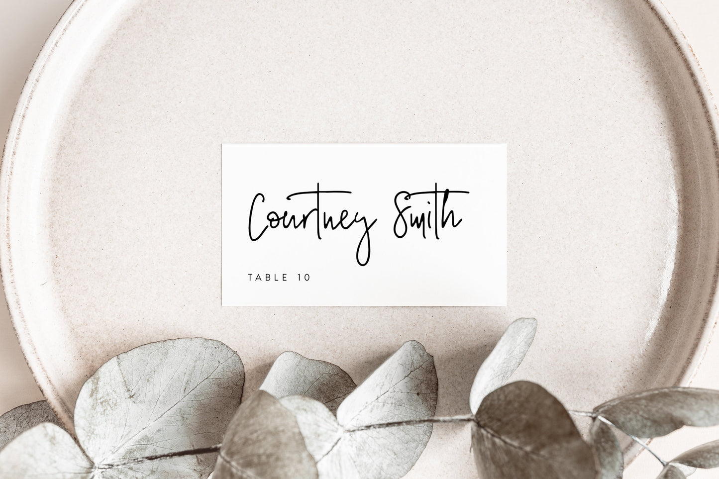 Courtney MINIMAL Wedding Place Cards Template