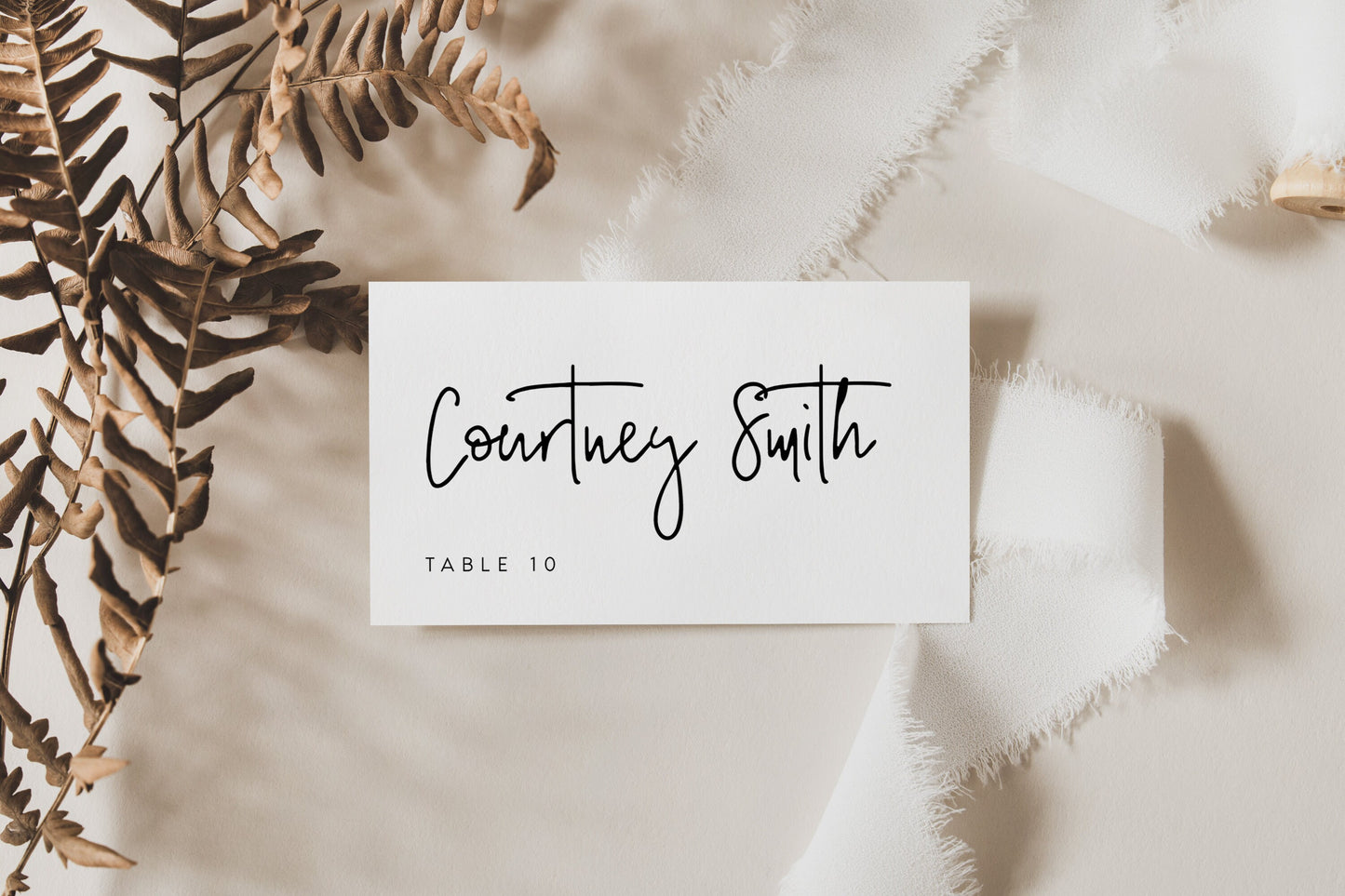 Courtney MINIMAL Wedding Place Cards Template