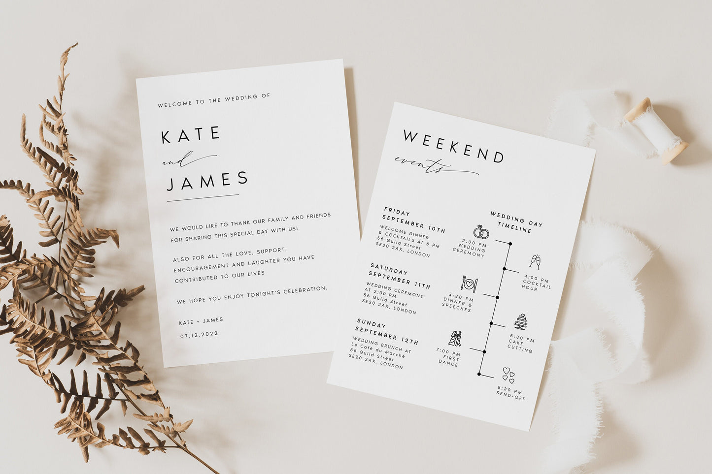 Kate Modern Welcome Letter & Timeline Template