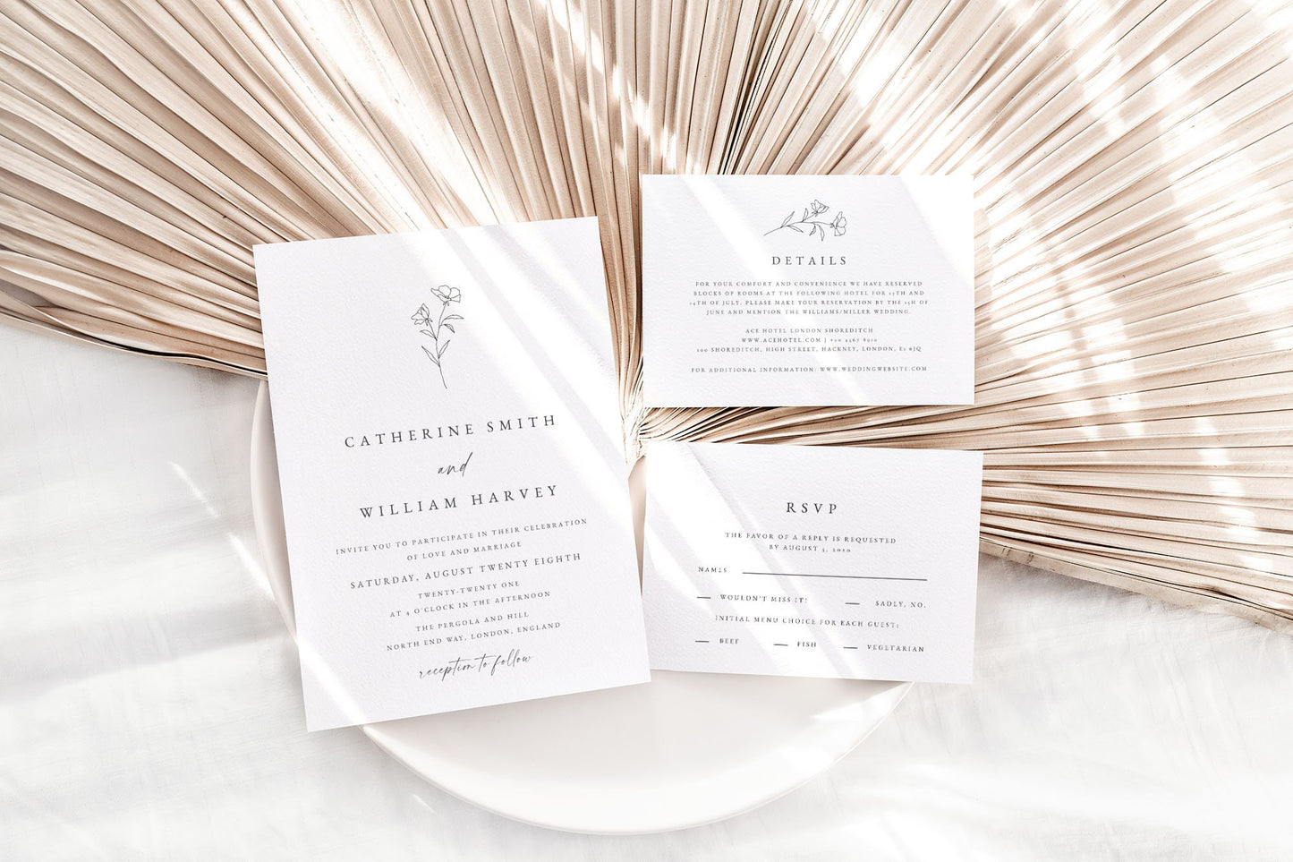 Catherine Botanical Wedding Invitation