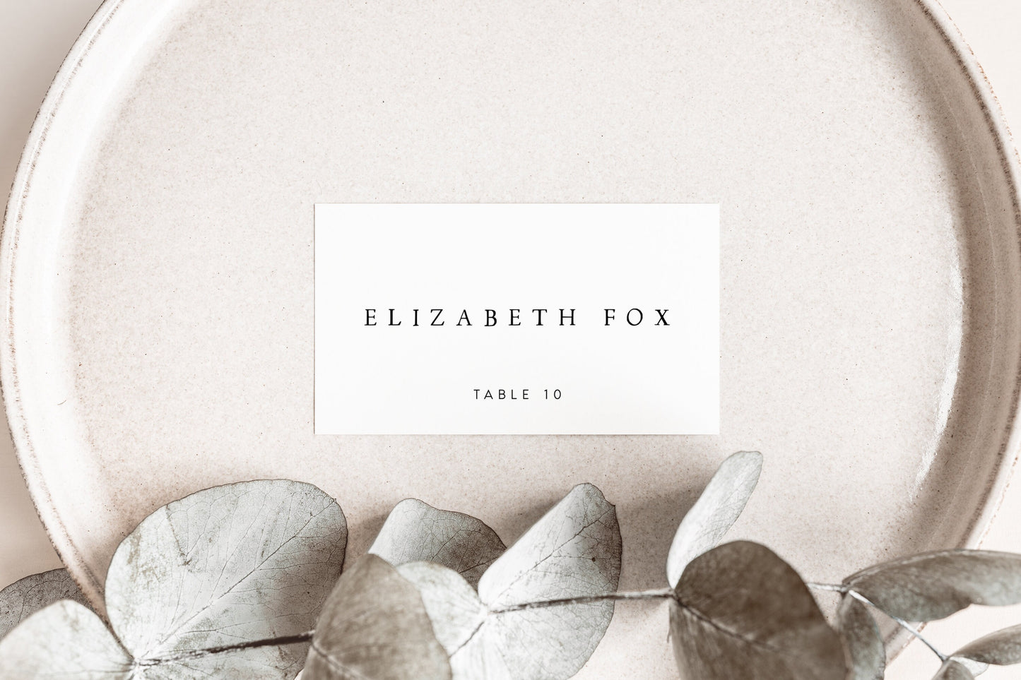 Elizabeth Folded Wedding Escort Card Template