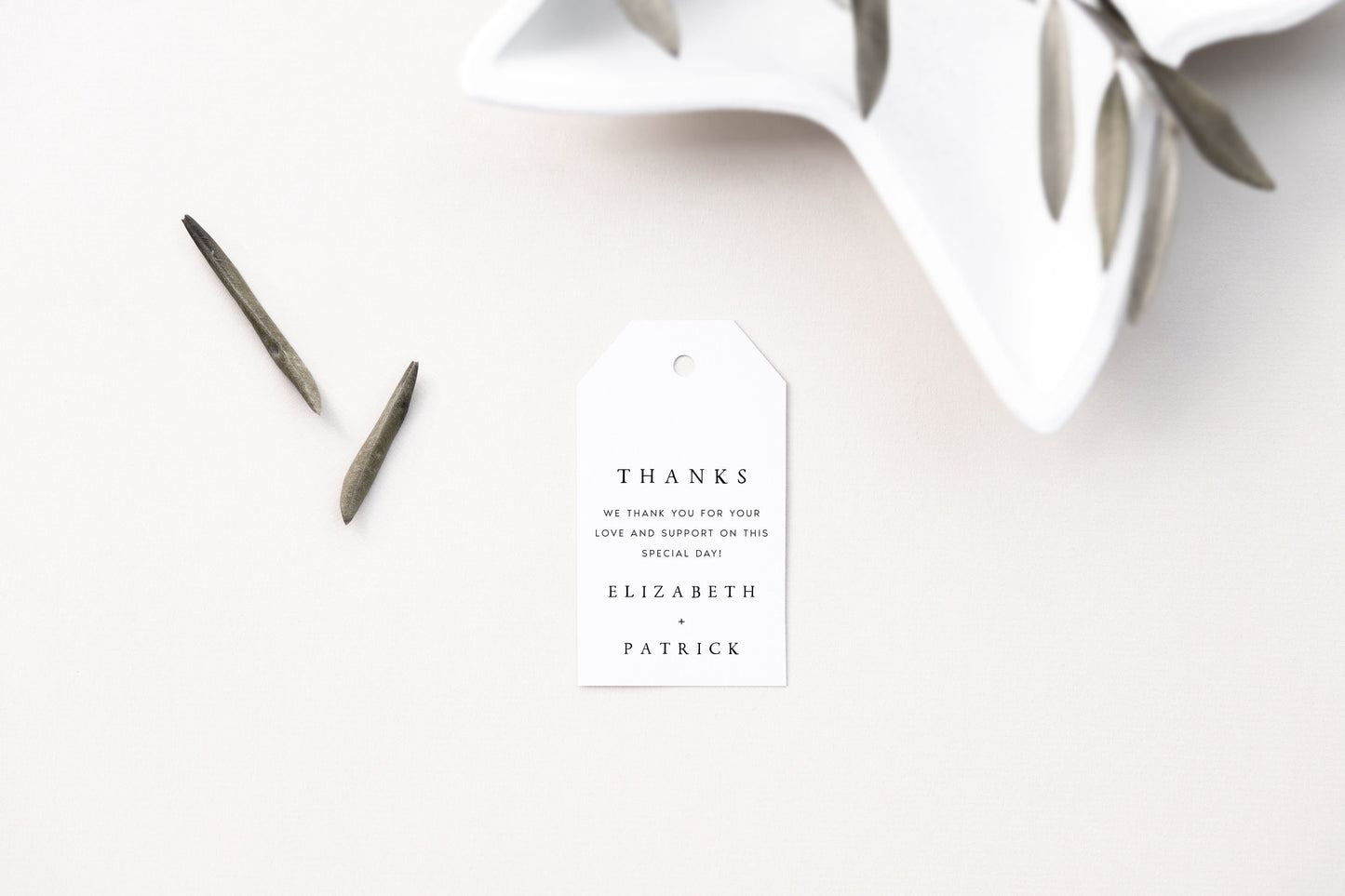 Elizabeth Wedding Favor Tag Template