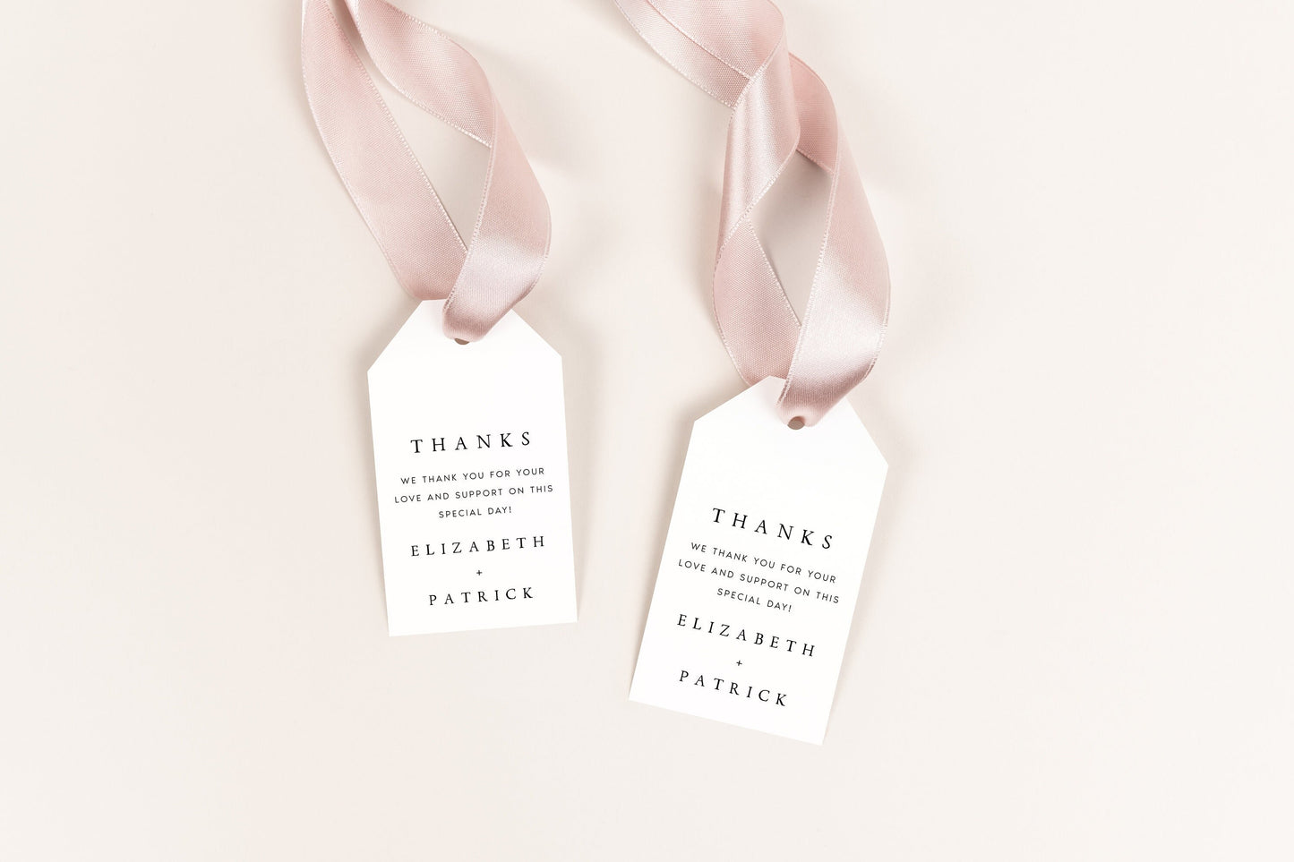 Elizabeth Elegant Wedding Tag Template Download