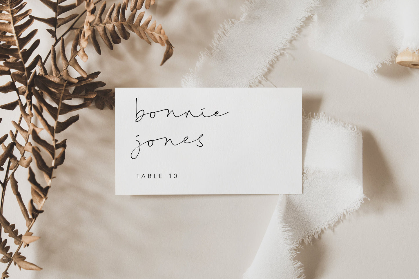 Bonnie Wedding Place Card Template