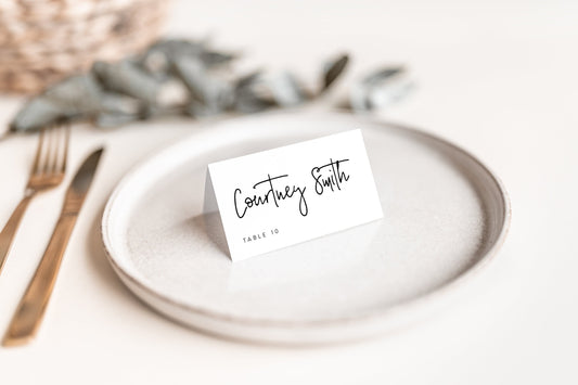 Courtney MINIMAL Wedding Place Cards Template