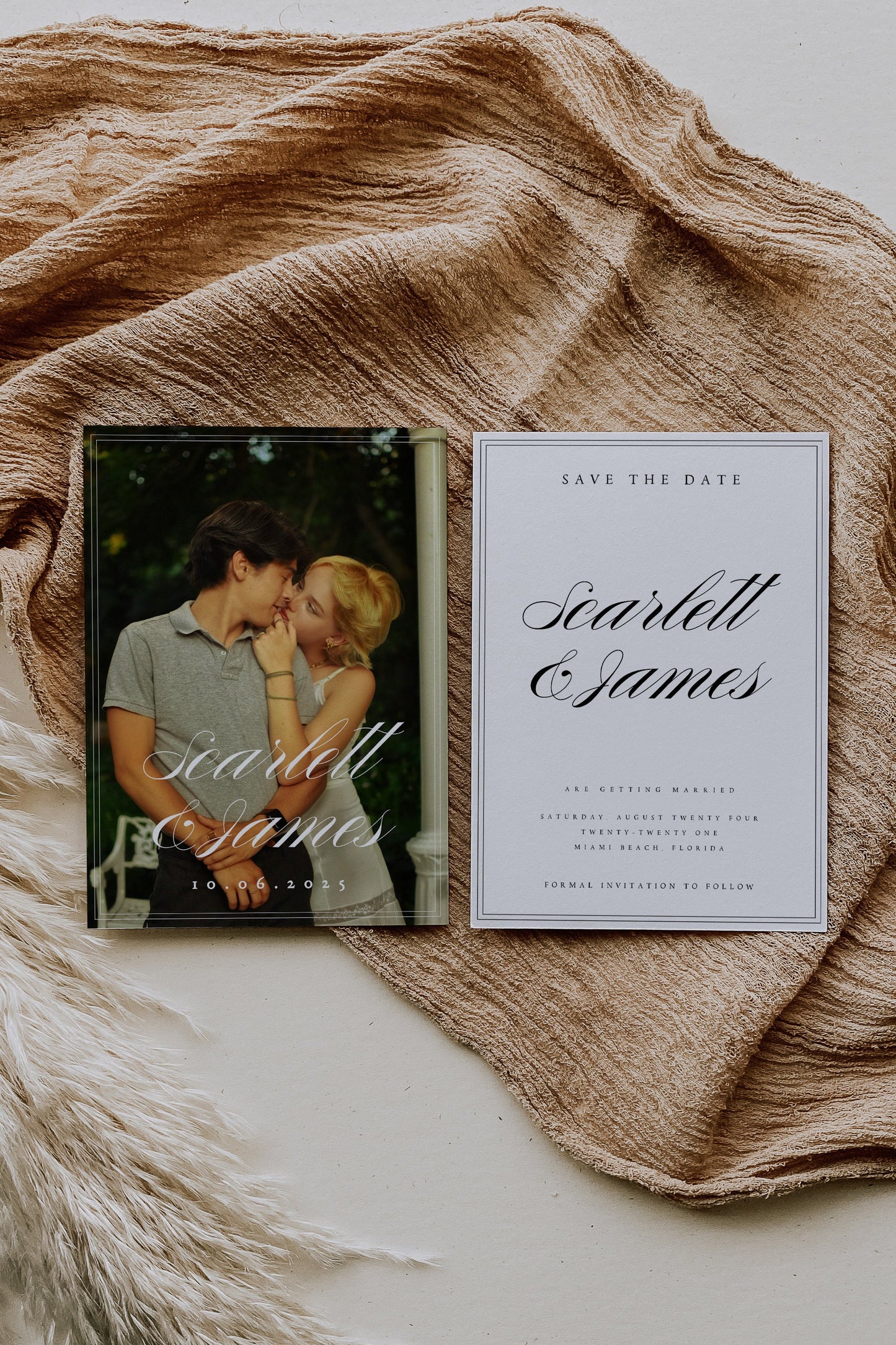 Scarlett Photo Save the Date Template