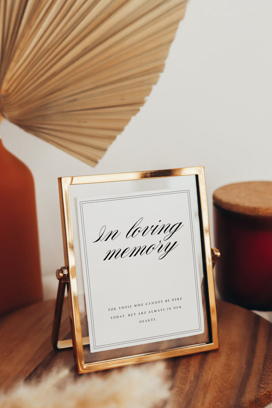 Scarlett In Loving Memory Sign Template