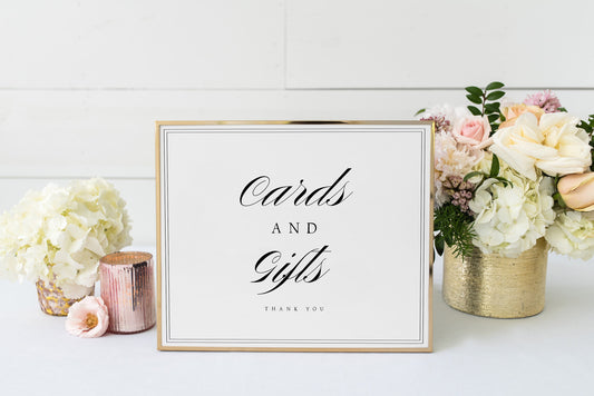 Scarlett Elegant Cards and Gifts Sign