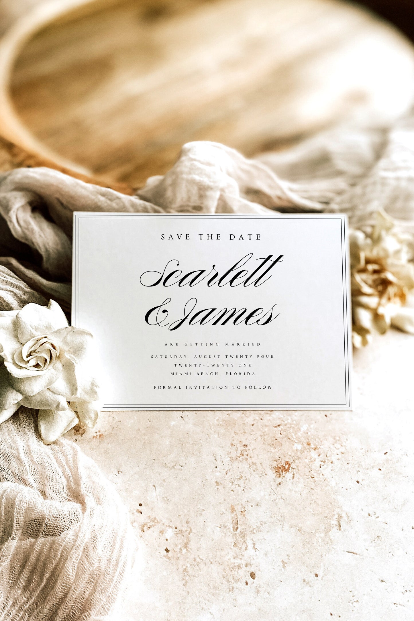 Scarlett Elegant Save the Date Template Download