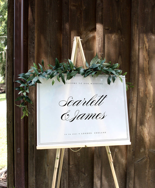 Scarlett Wedding Welcome Sign Template