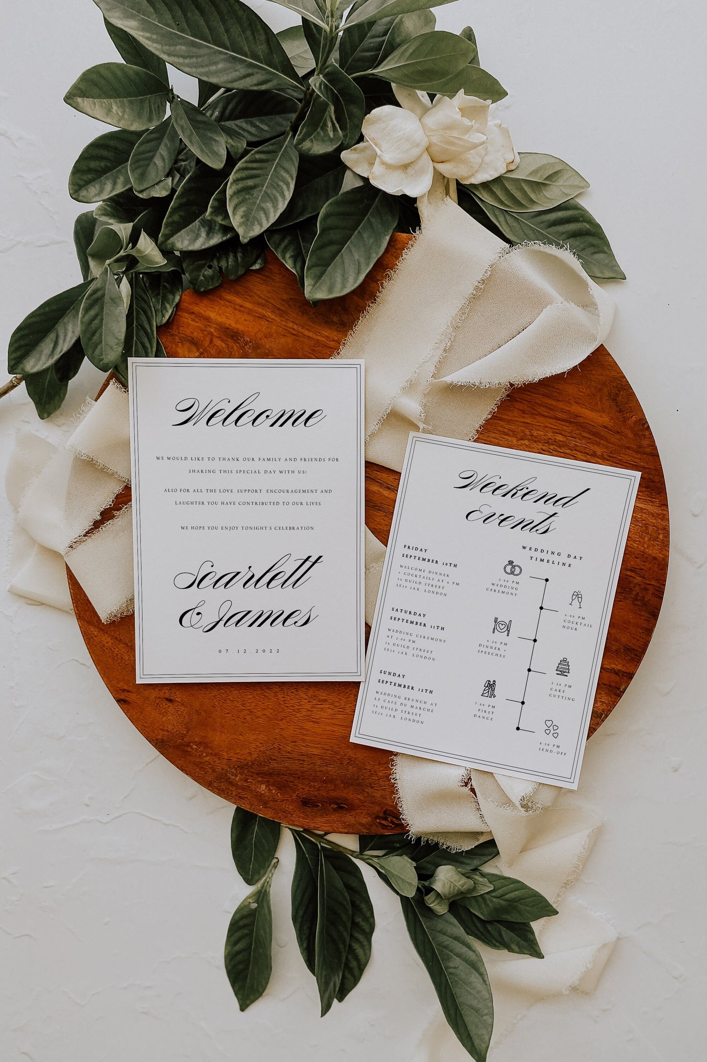 Scarlett Classic Welcome Letter & Timeline Template