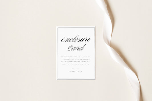 Scarlett Elegant Wedding Details Enclosure Card Template