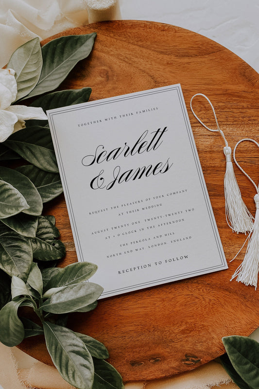 Scarlett Elegant Wedding Invitation Template