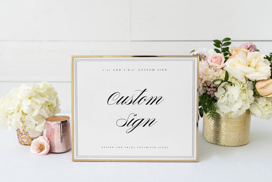 Scarlett Elegant Wedding Sign Template