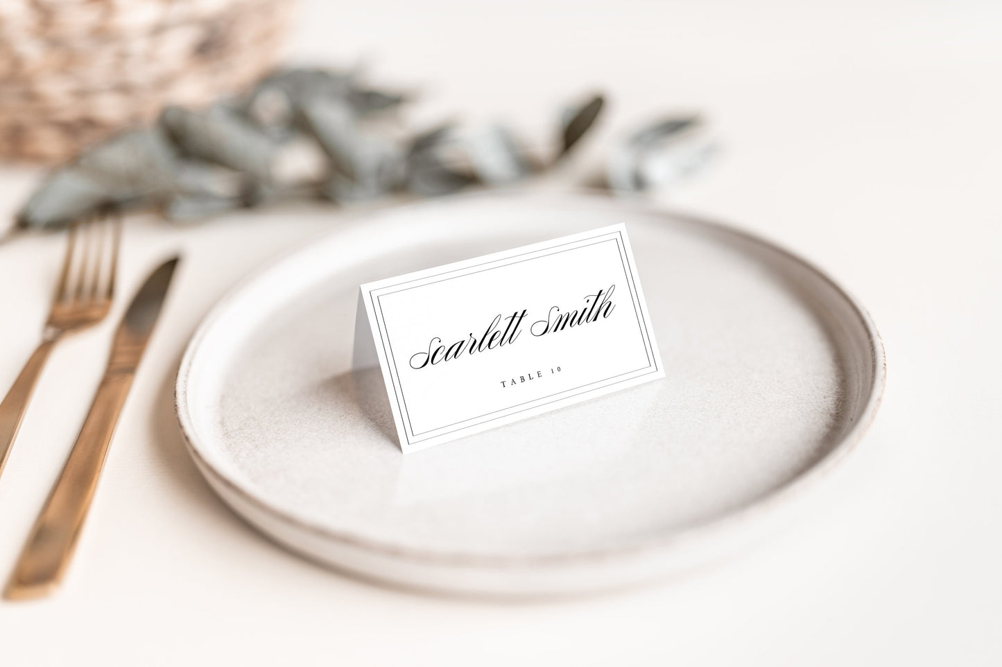 Scarlett Wedding Place Card Template