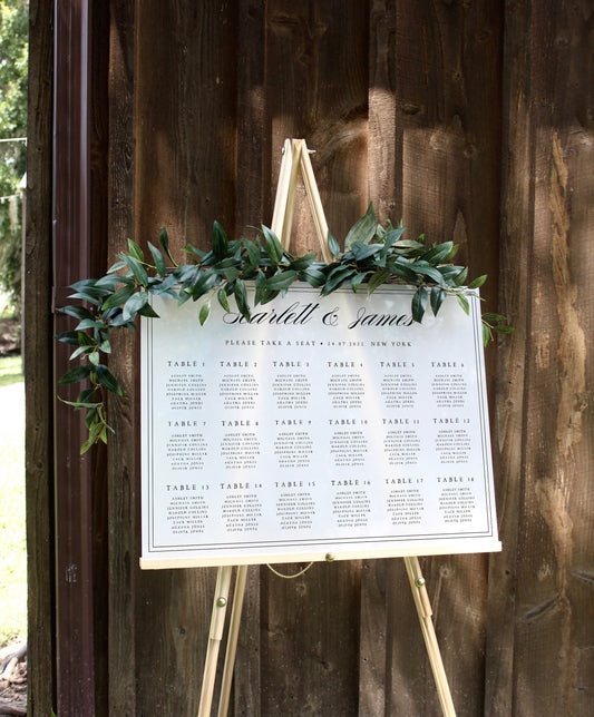 Scarlett Wedding Seating Chart Template