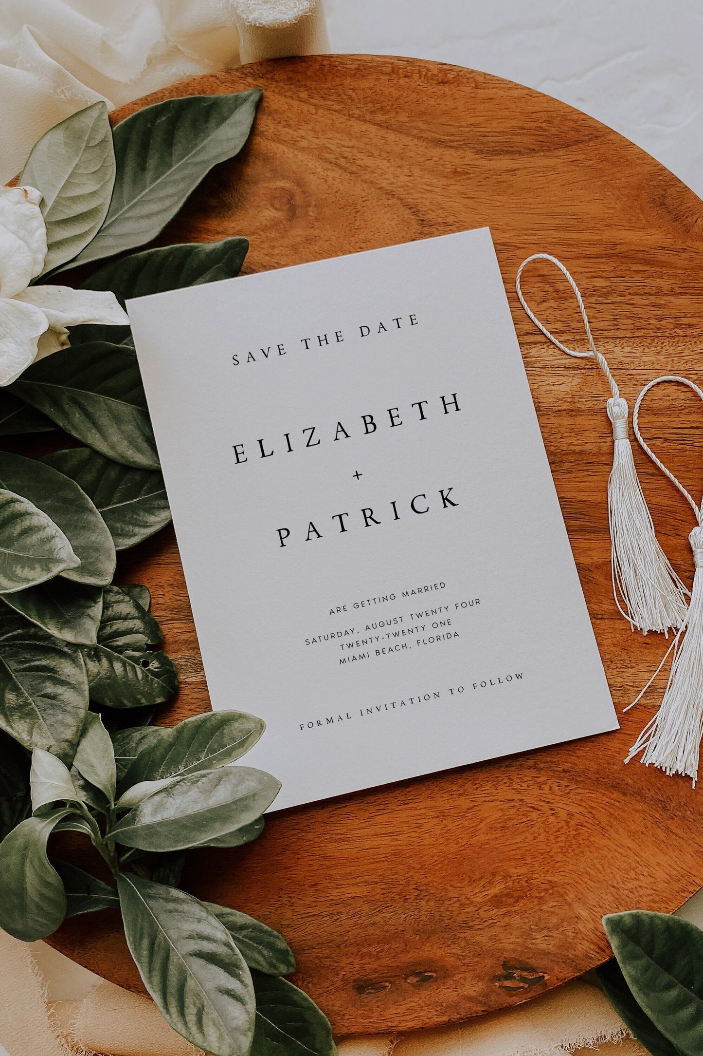 Elizabeth Minimalist Save The Date Template