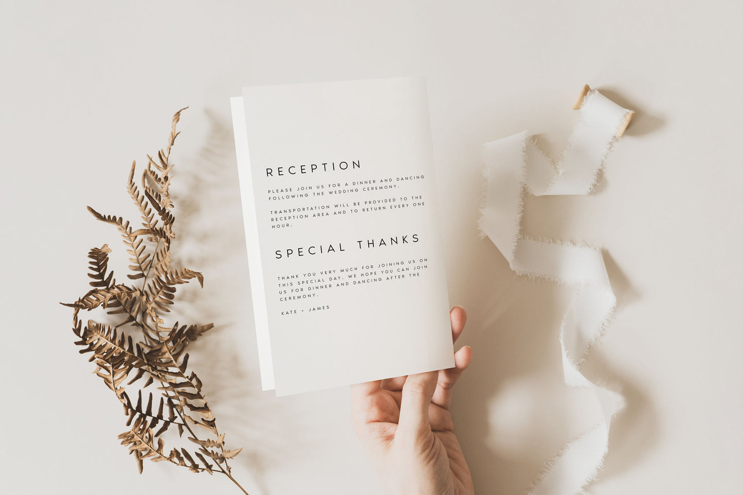 Kate Modern Wedding Program Template