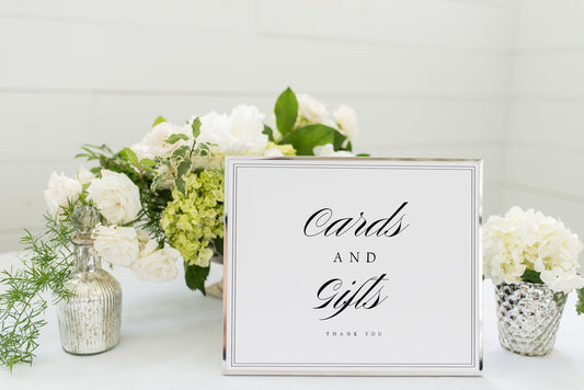 Scarlett Elegant Cards and Gifts Sign