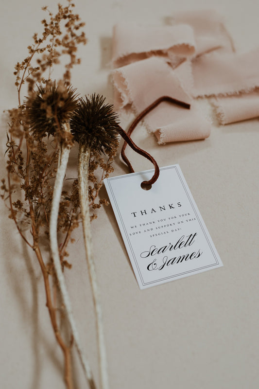 Scarlett Elegant Wedding Tag Template Download