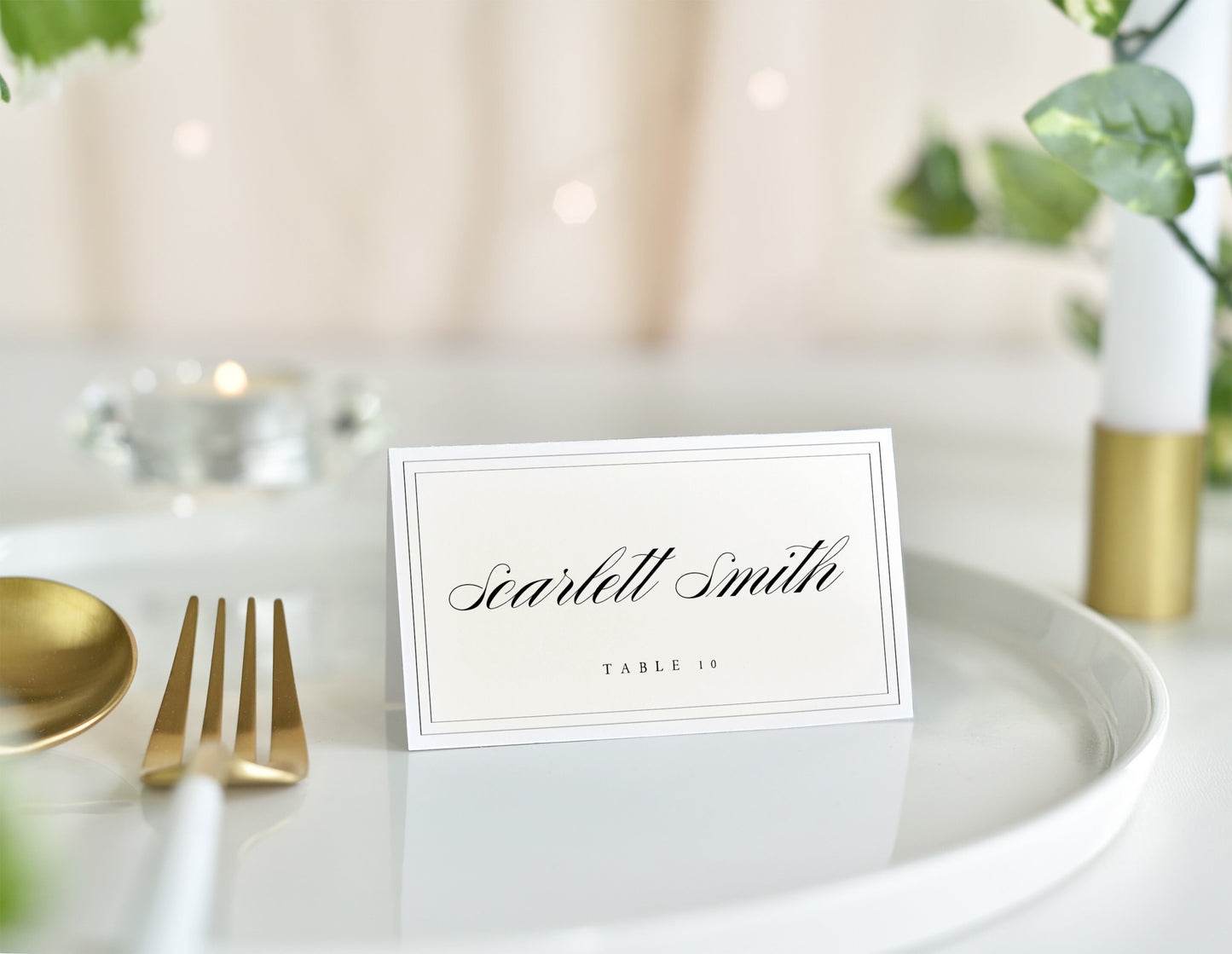 Scarlett Wedding Place Card Template