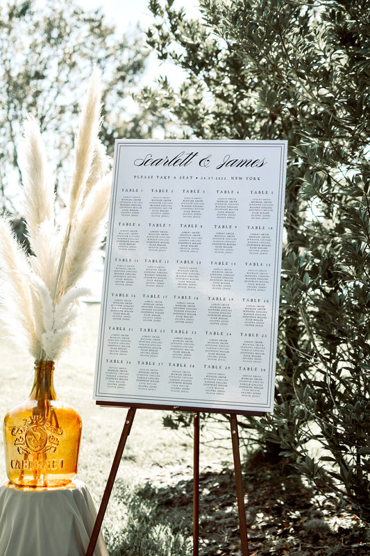 Scarlett Wedding Seating Chart Template