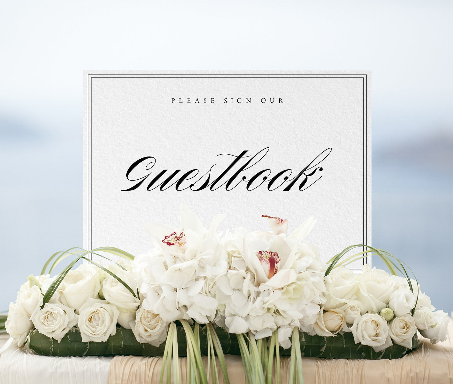 Scarlett Elegant Guest Book Sign Template