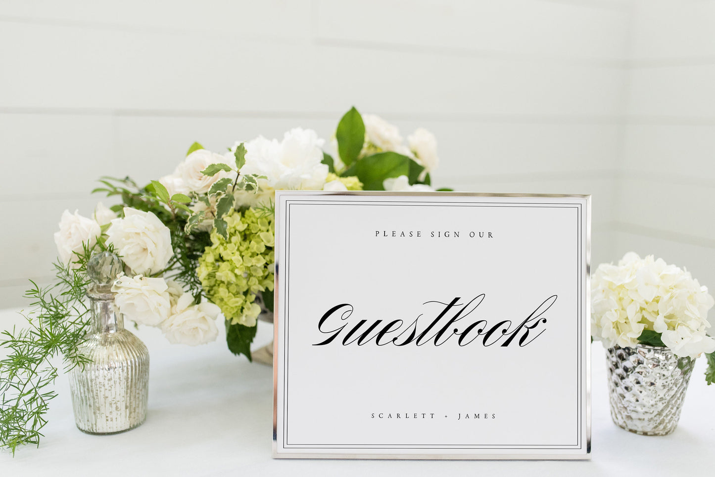 Scarlett Elegant Guest Book Sign Template