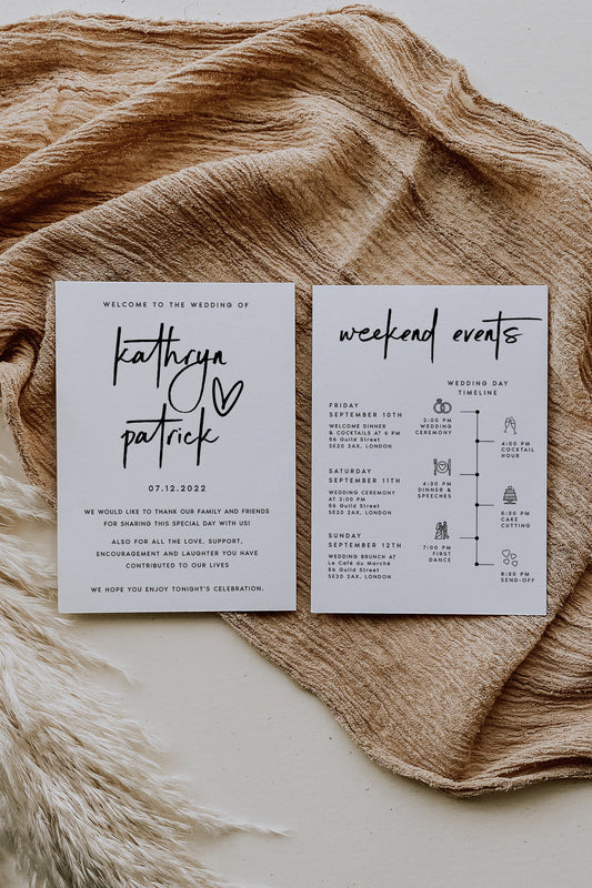 Kathryn Modern Welcome Letter & Timeline Template